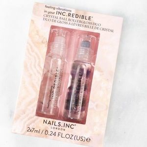 NEW Lipgloss Crystal Ball Rollergloss Duo Rose Quartz Amethyst Nails Inc London